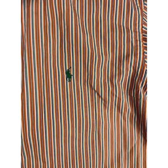 Ralph Lauren Orange Stripe Button Down Shirt Long Sleeve XXL 2XL Classic Fit - Picture 3 of 6